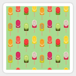 Fruit popsicles - Lime Green Sticker